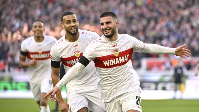 Deniiz Undav jubelt für den VfB