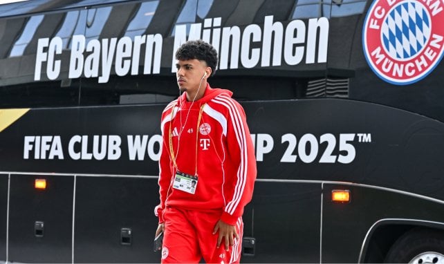 Adam Aznou für die Bayern im Einsatz
