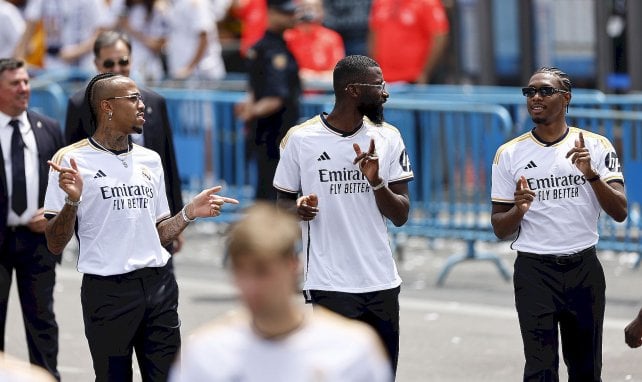 Militao, Rüdiger und Alaba beim Feiern
