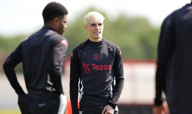 Alejandro Garnacho beim Training
