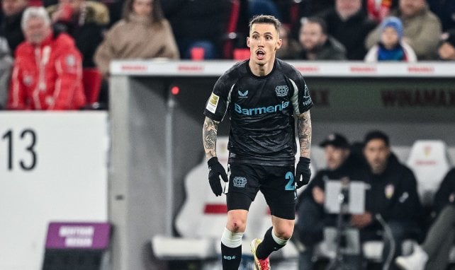 Alejandro Grimaldo für Leverkusen im Einsatz