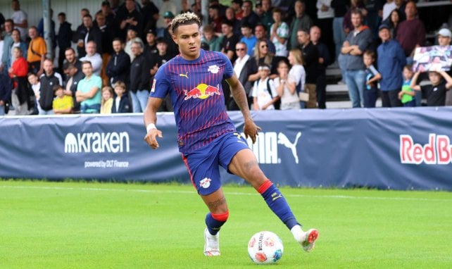 Antonio Nusa im Trikot von RB Leipzig