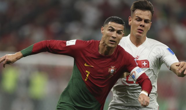 Ardon Jashari im WM-Duell mit Cristiano Ronaldo