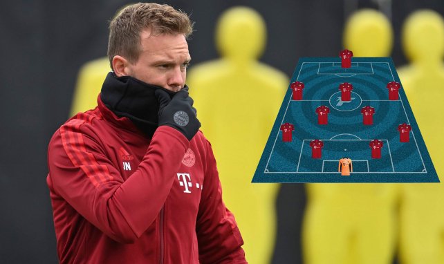 Julian Nagelsmann grübelt im Training der Bayern