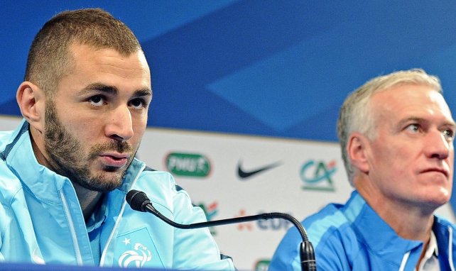 Karim Benzema bei einer Pressekonferenz