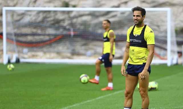 Cesc Fàbregas beim Training in Monaco