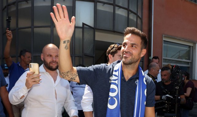 Cesc Fàbregas bei seiner Ankunft in Como
