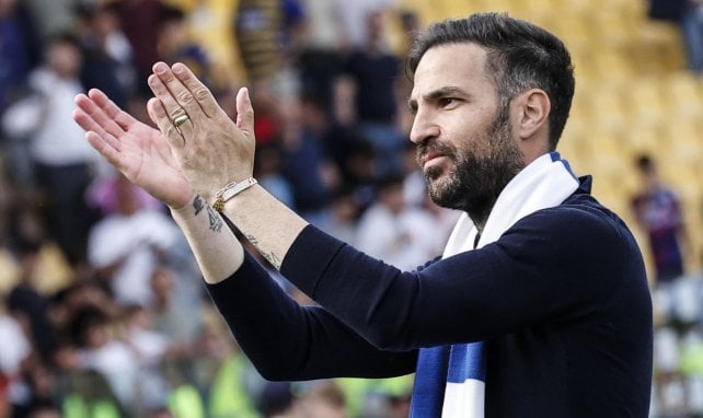 Cesc Fàbregas lässt sich als Trainer von Como 1907 von den Fans feiern.