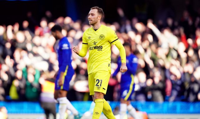 Christian Eriksen freut sich über den Sieg gegen Chelsea
