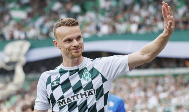 Christian Groß bei seinem Abschied von Werder Bremen