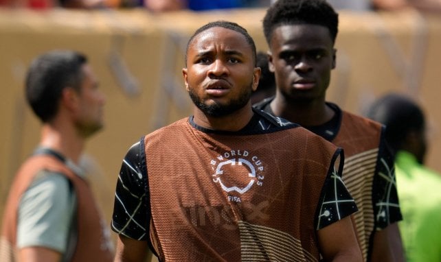 Christopher Nkunku beim Aufwärmen