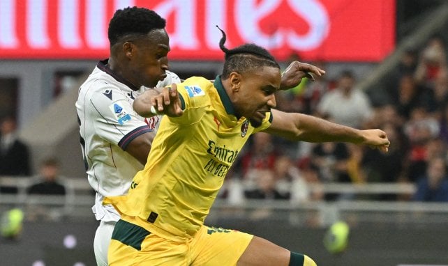 Christopher Nkunku im Duell mit Jhon Lucumi