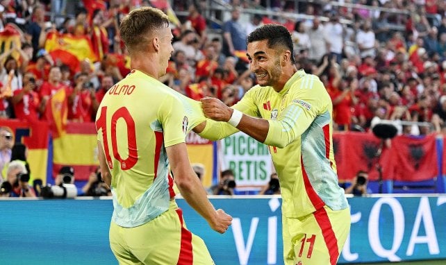 Dani Olmo für Spanien am Ball