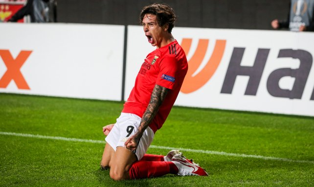 Darwin Núñez nach einem Treffer für Benfica