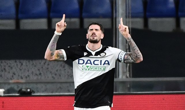 Rodrigo De Paul feiert einen Treffer für Udinese Calcio
