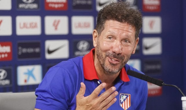 Diego Simeone auf einer Pressekonferenz