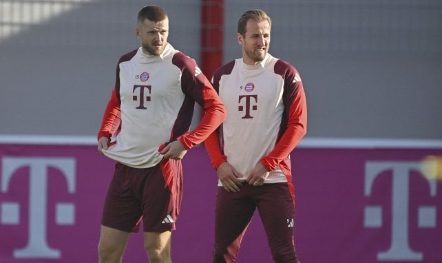 Eric Dier und Harry Kane im Bayern-Training