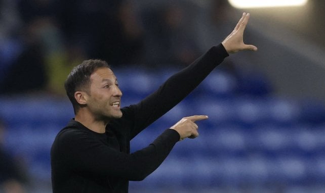 Domenico Tedesco gestikuliert an der Seitenlinie