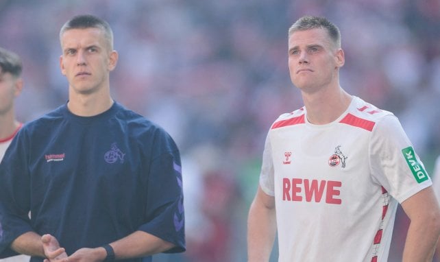 Florian Dietz und Steffen Tigges vor der Tribüne