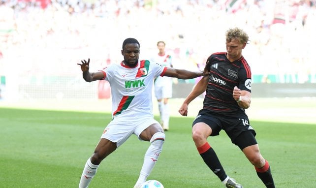 Frank Onyeka im Zweikampf mit Leopold Querfeld