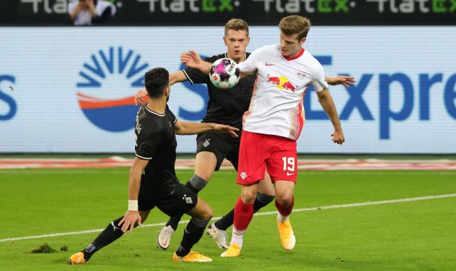 Alexander Sörloth im Trikot von RB Leipzig.