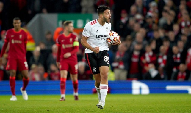 Gonçalo Ramos bejubelt einen Treffer gegen den FC Liverpool