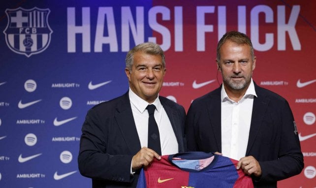 Hansi Flick bei seiner Vorstellung beim FC Barcelona