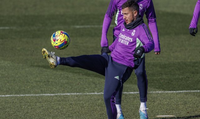 Eden Hazard beim Training im Outfit von Real Madrid