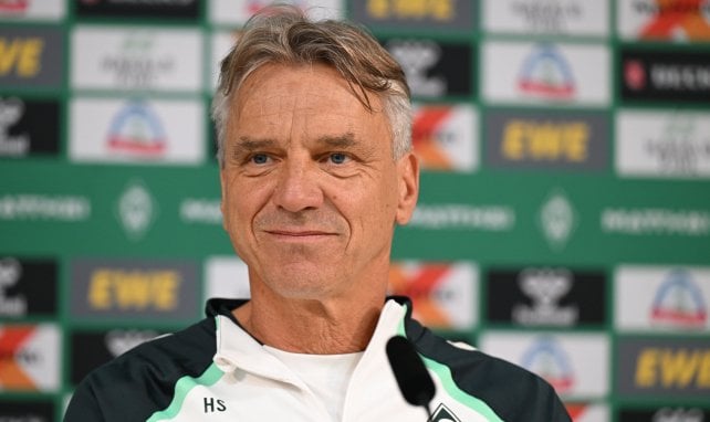 Horst Steffen bei seiner Vorstellung als neuer Trainer von Werder Bremen