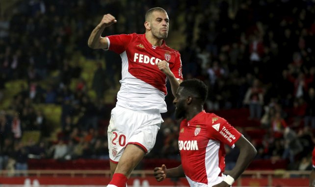 Islam Slimani bejubelt einen Treffer für Monaco