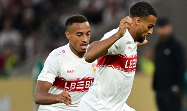 Jamie Leweling und Joshua Vagnoman im Einsatz für den VfB