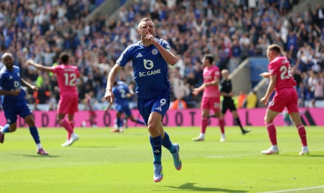 Jamie Vardy erzielt seinen Abschiedstreffer für Leicester City
