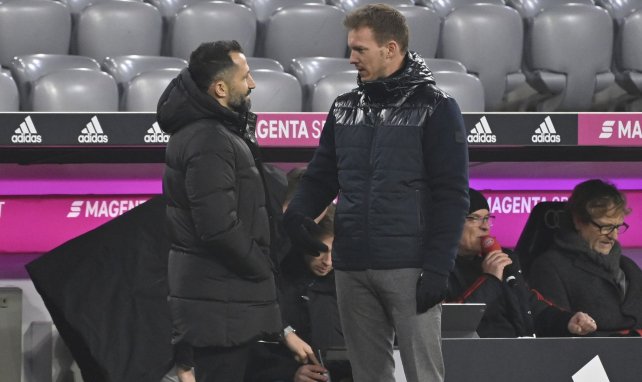 Sportvorstand Hasan Salihamidzic (l.) und Trainer Julian Nagelsmann (r.)