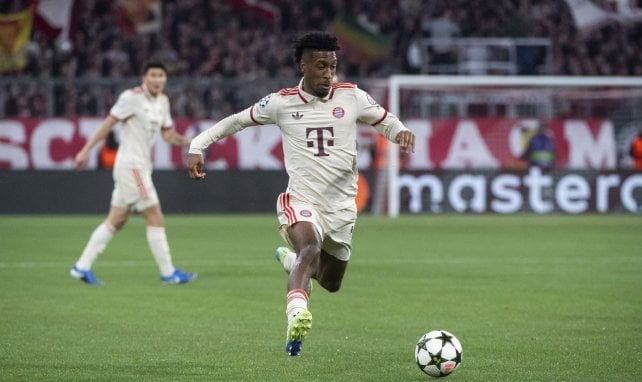 Kingsley Coman am Ball für die Bayern