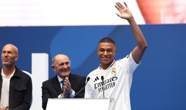 Kylian Mbappé bei seiner Präsentation