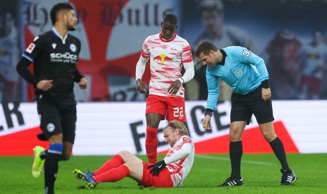 Emil Forsberg musste gegen Bielefeld verletzt ausgewechselt werden