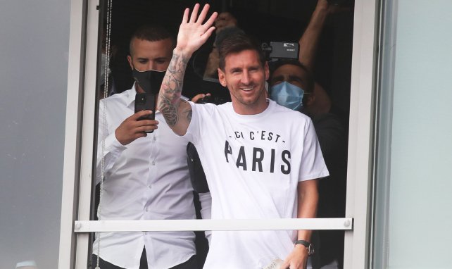 Lionel Messi bei seiner Ankunft in Paris