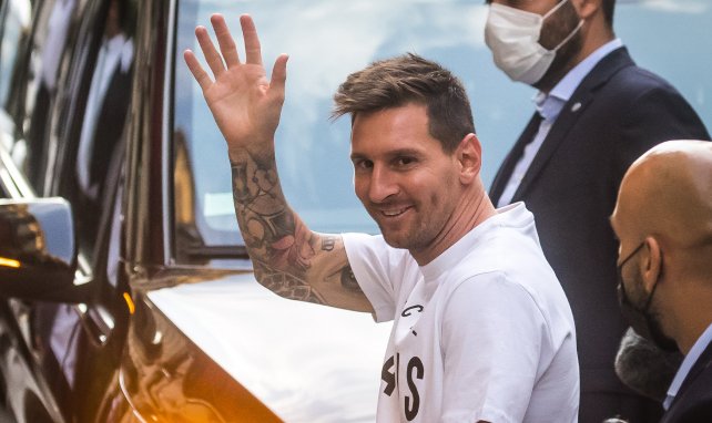 Lionel Messi bei seiner Ankunft in Paris