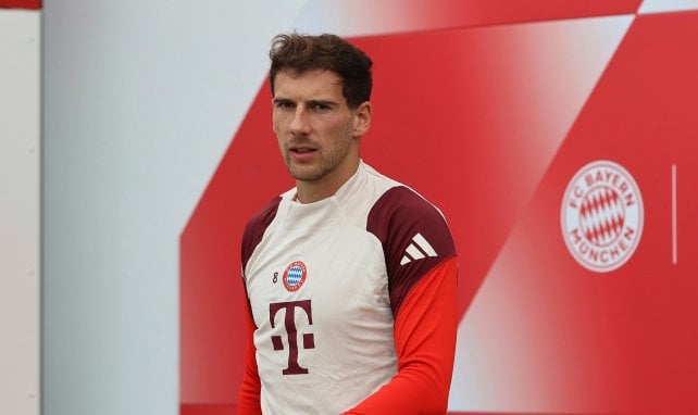 Leon Goretzka beim Training des FC Bayern