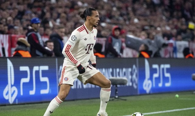 Leroy Sané für Bayern am Ball