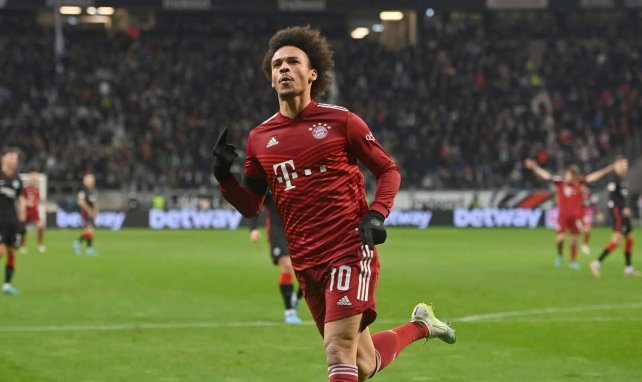 Leroy Sané bejubelt seinen Treffer gegen Eintracht Frankfurt 