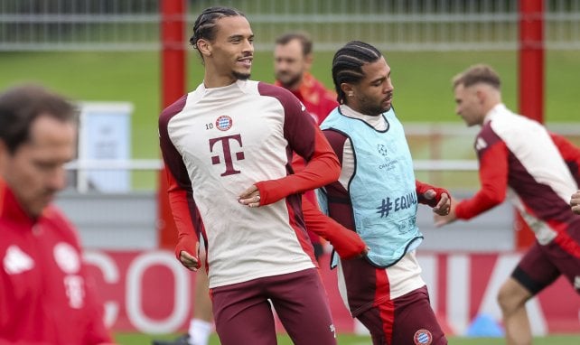 Leroy Sané und Serge Gnabry im Training