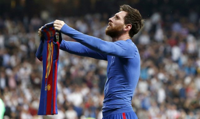 Lionel Messi bejubelt einen Treffer für den FC Barcelona