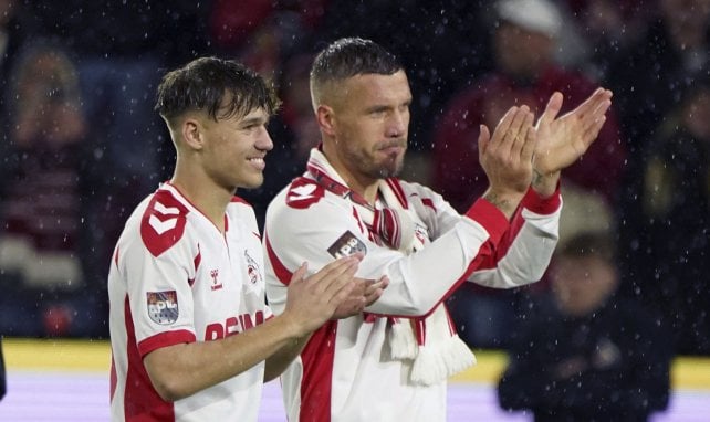 Louis Podolski mit Papa Poldi