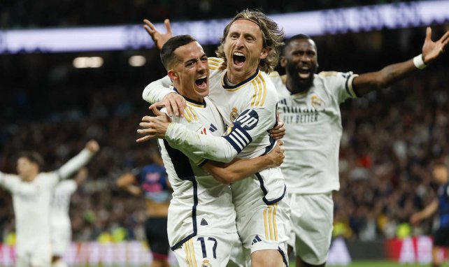 Luka Modric bejubelt den Siegtreffer gegen Sevilla