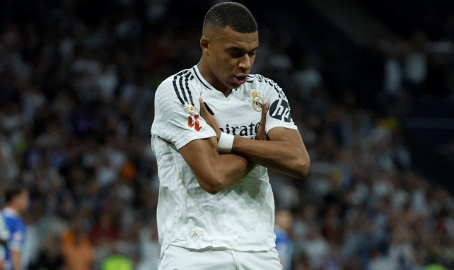 Kylian Mbappé beim Torjubel für Real Madrid