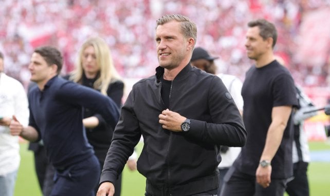 Markus Krösche freut sich