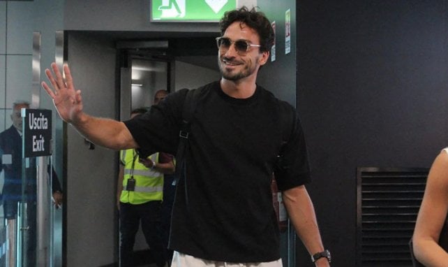 Mats Hummels bei seiner Ankunft in Rom