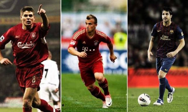 Sorgten für Schlagzeilen: Gerrard, Shaquiri und Fàbregas