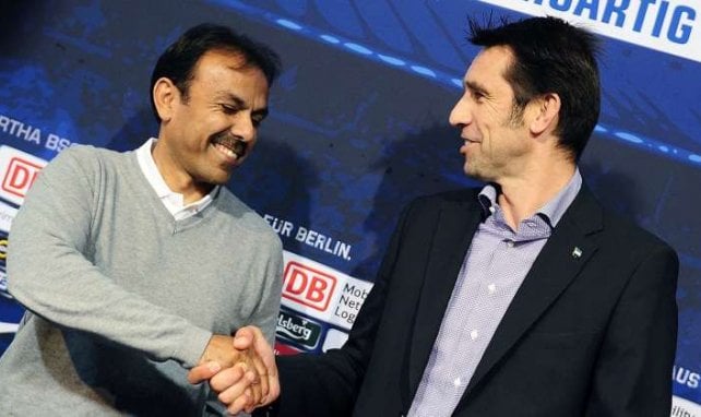 Jos Luhukay (l.) und Michael Preetz (r.) fahnden nach ligainterner Verstärkung
